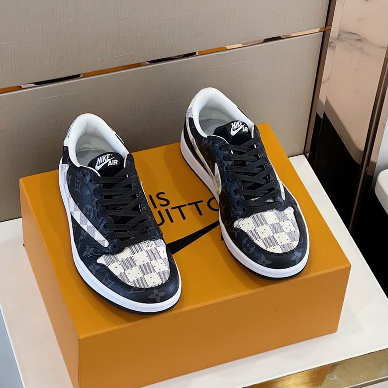 Luxury Black Monogram Low-Top Sneakers