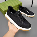 Luxury Black Low Top Sneakers – Casual Streetwear Shoes