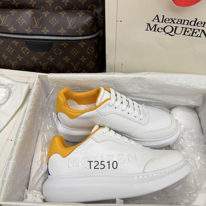 Alexander McQueen White & Yellow Luxury Sneakers
