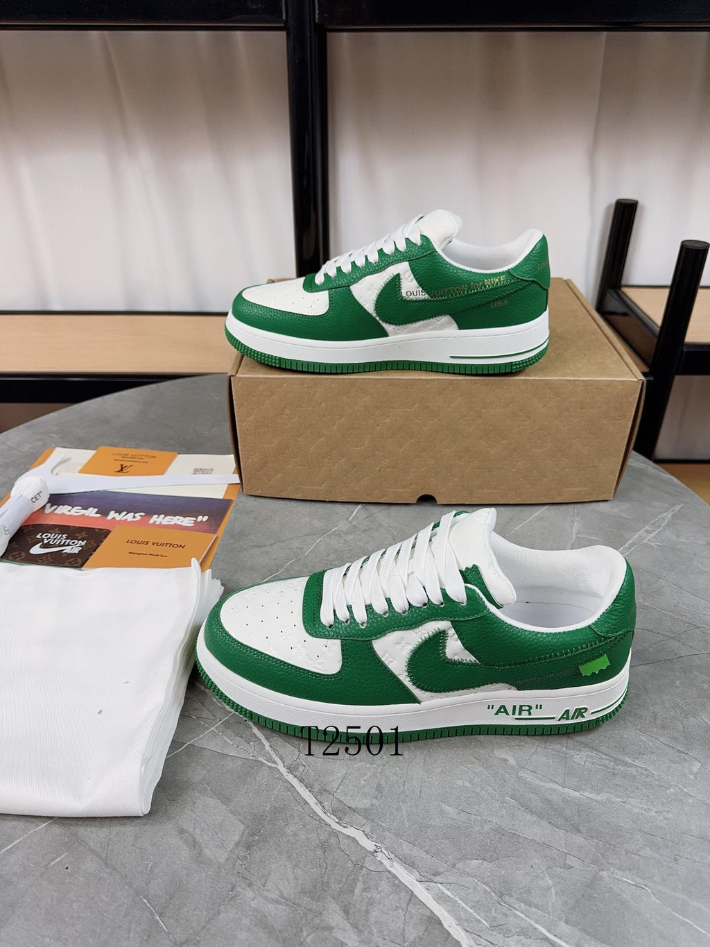 Luxury Green White Sneakers