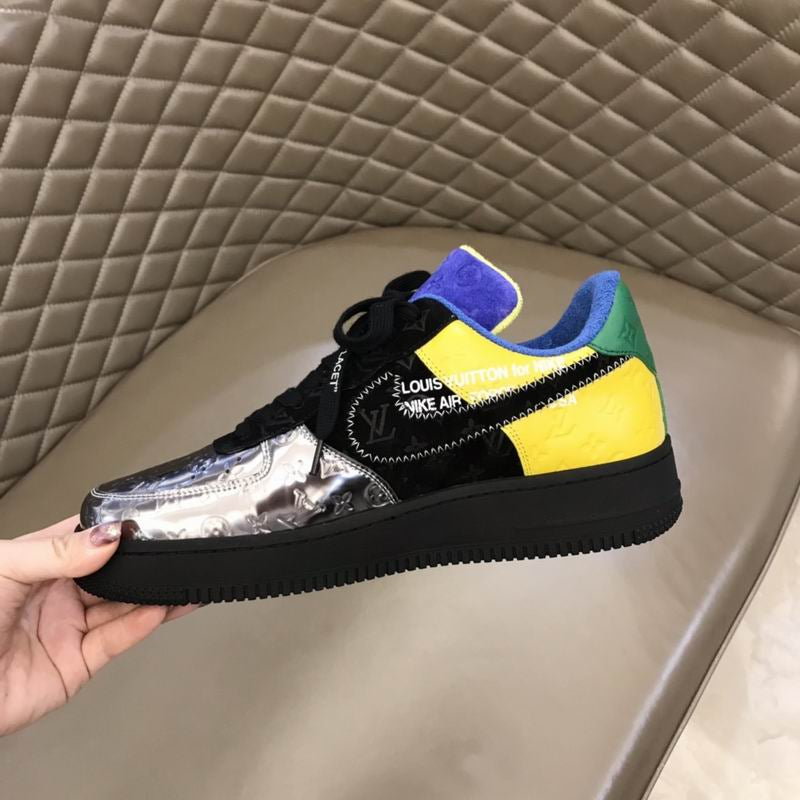 Louis Vuitton x Nike Air Force 1 Multicolor Black Sneakers