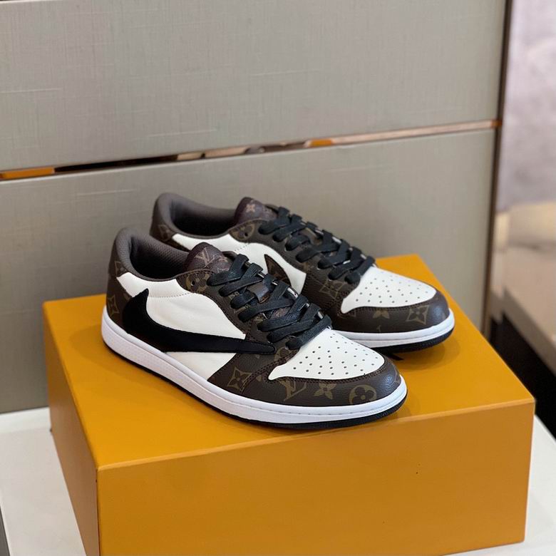 Luxury Black & White Monogram Sneakers