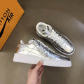 Luxury Silver Metallic Sneakers – Premium Fashion Shoes