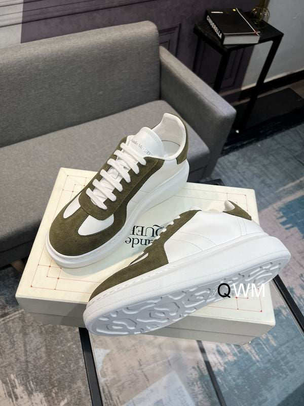 Luxury Olive Green Low-Top Sneakers