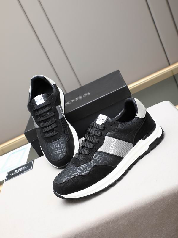 Luxury Black Boss Runner Sneakers