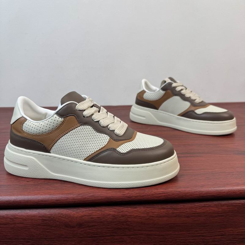 Luxury Brown & Cream Casual Sneakers