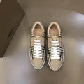 Beige Plaid Fashion Sneakers