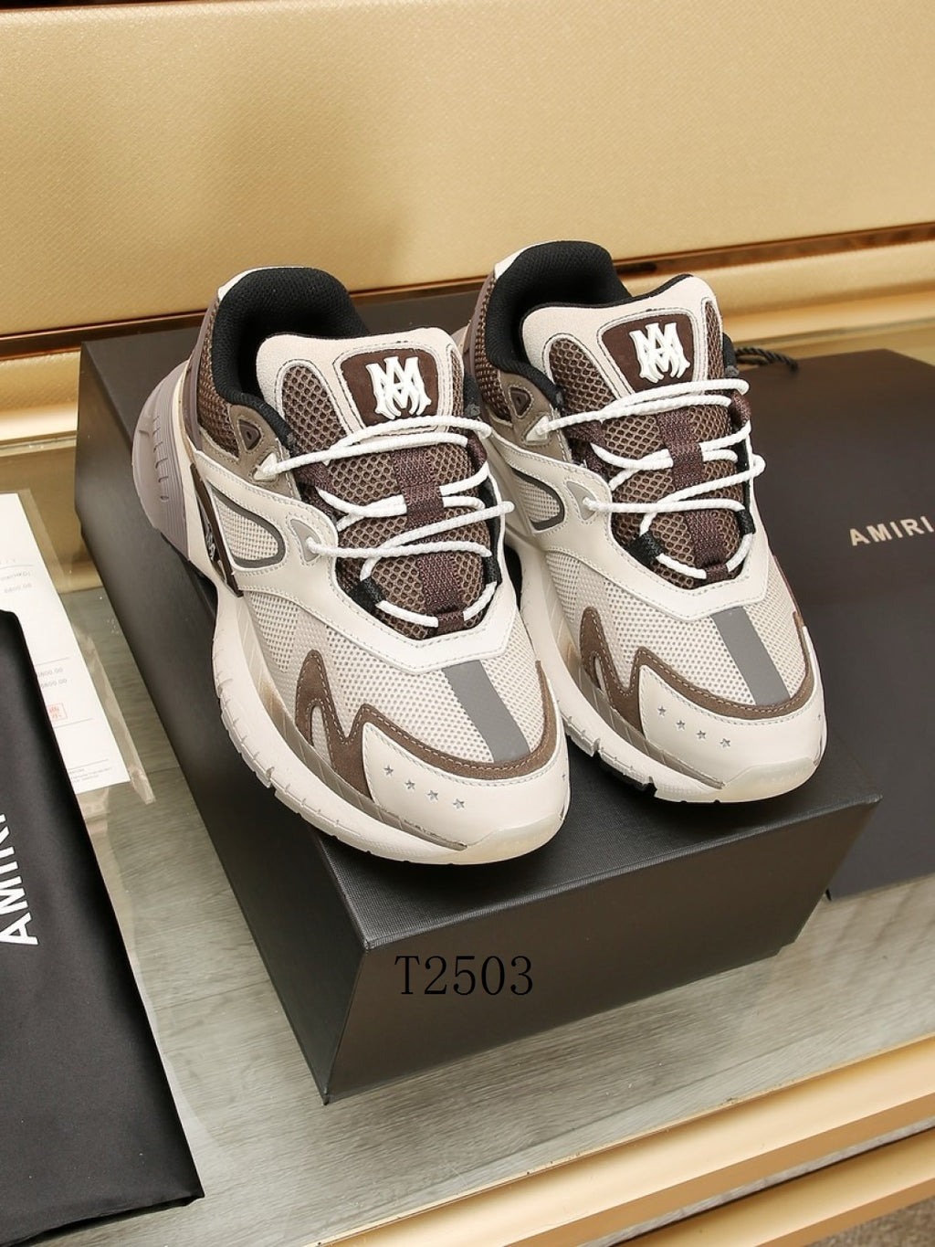 Luxury Streetwear Sneakers – Brown & White