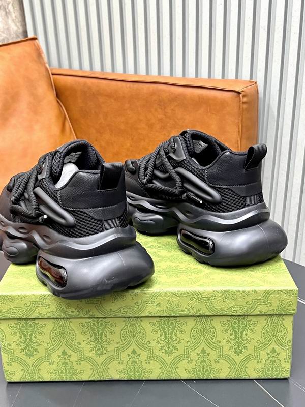 Luxury Black Bubble Sole Sneakers