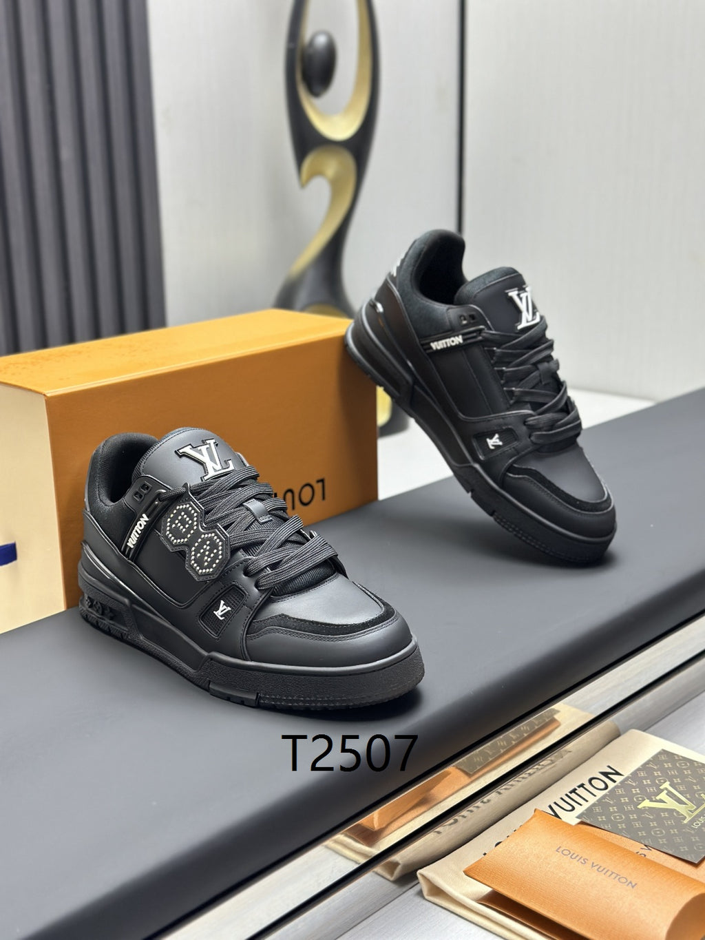Luxury Black Designer Sneakers