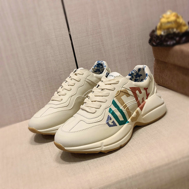 Luxury Designer Cream Sneakers