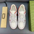 Luxury White & Red Low Top Sneakers – Casual Streetwear Shoes