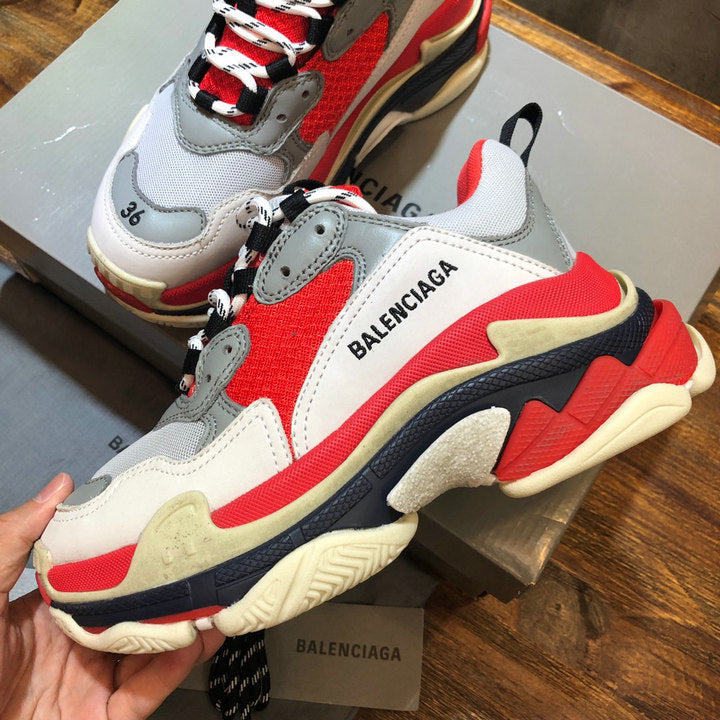 Balenciaga Triple S White Red Sneakers