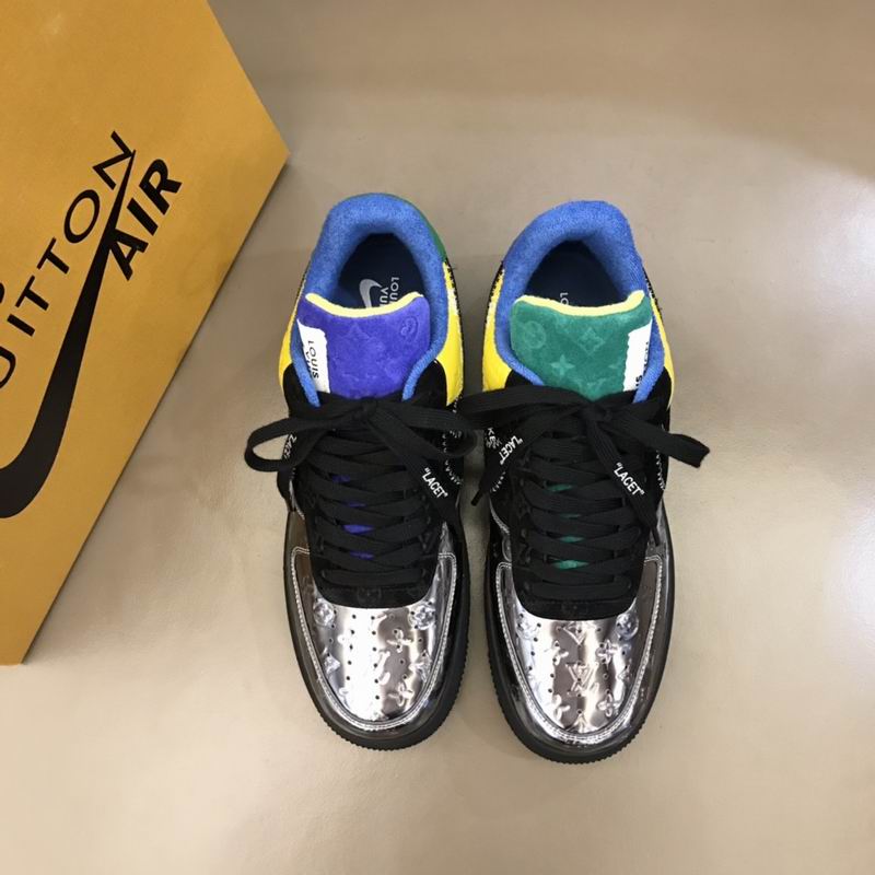Louis Vuitton x Nike Air Force 1 Multicolor Black Sneakers