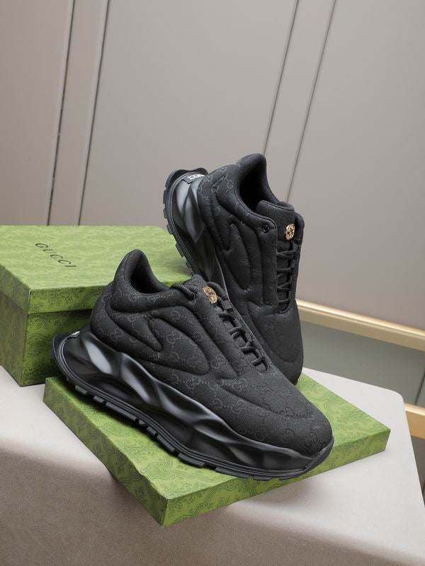 Luxury Black Chunky Sneakers – Premium Fashion Shoes
