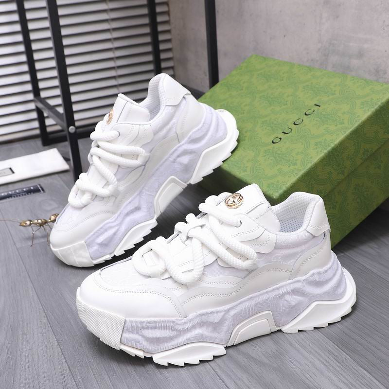 Luxury White Chunky Sneakers – Premium Fashion Shoes