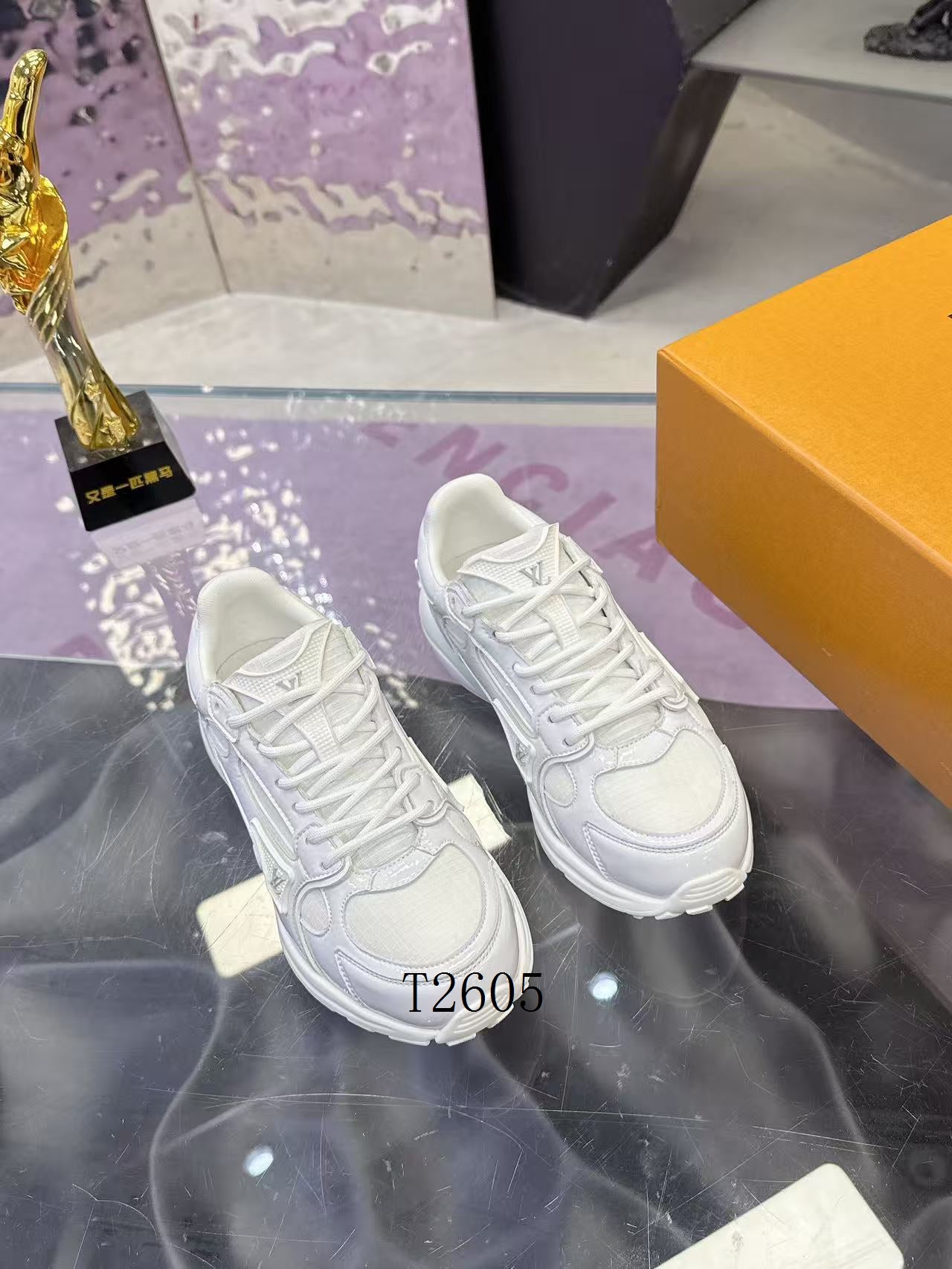 Luxury White Chunky Sneakers
