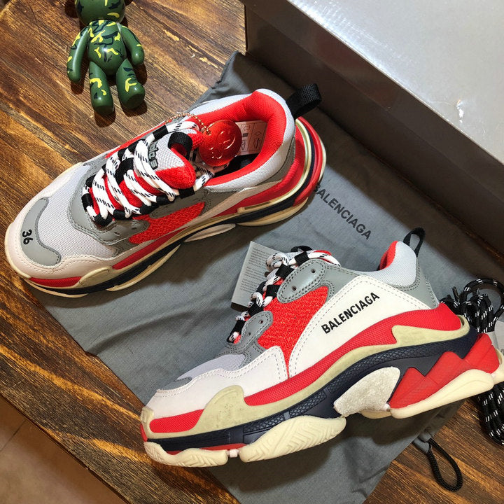 Balenciaga Triple S White Red Sneakers