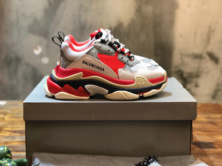 Balenciaga Triple S White Red Sneakers