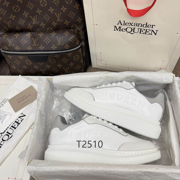 Alexander McQueen White & Grey Luxury Sneakers