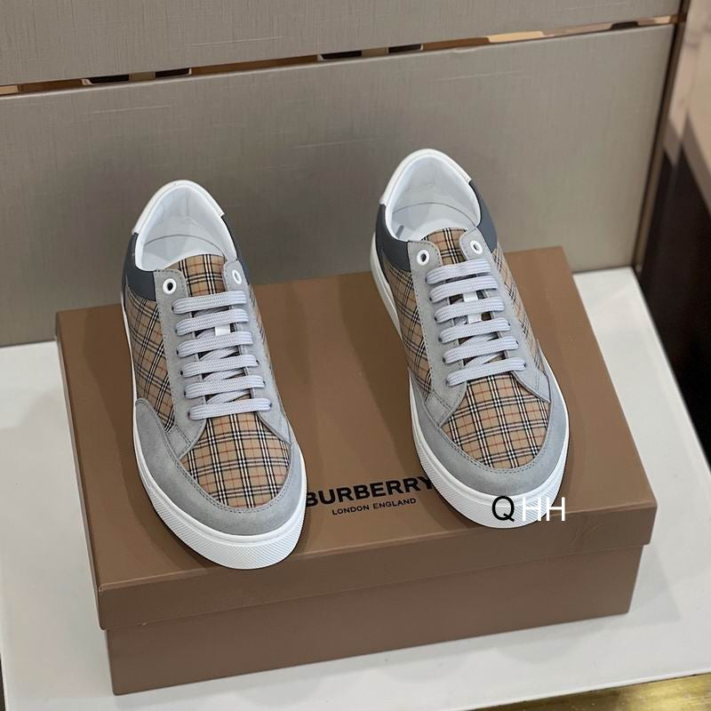 Luxury Check Panel Sneakers