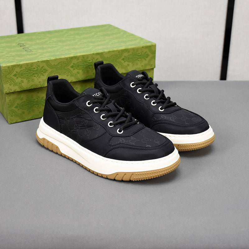 Luxury Black Low Top Sneakers – Casual Streetwear Shoes