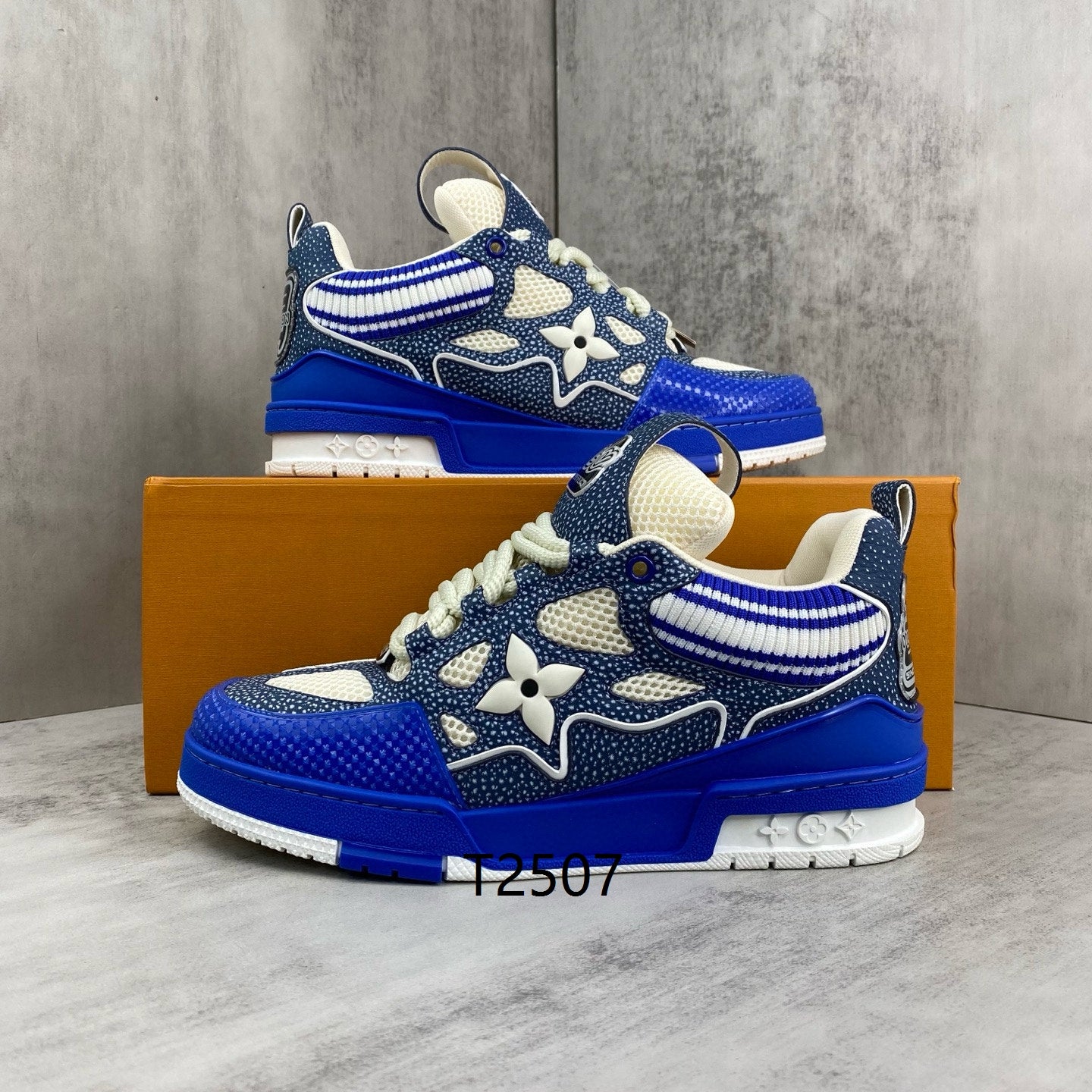 Luxury Blue Designer Sneakers