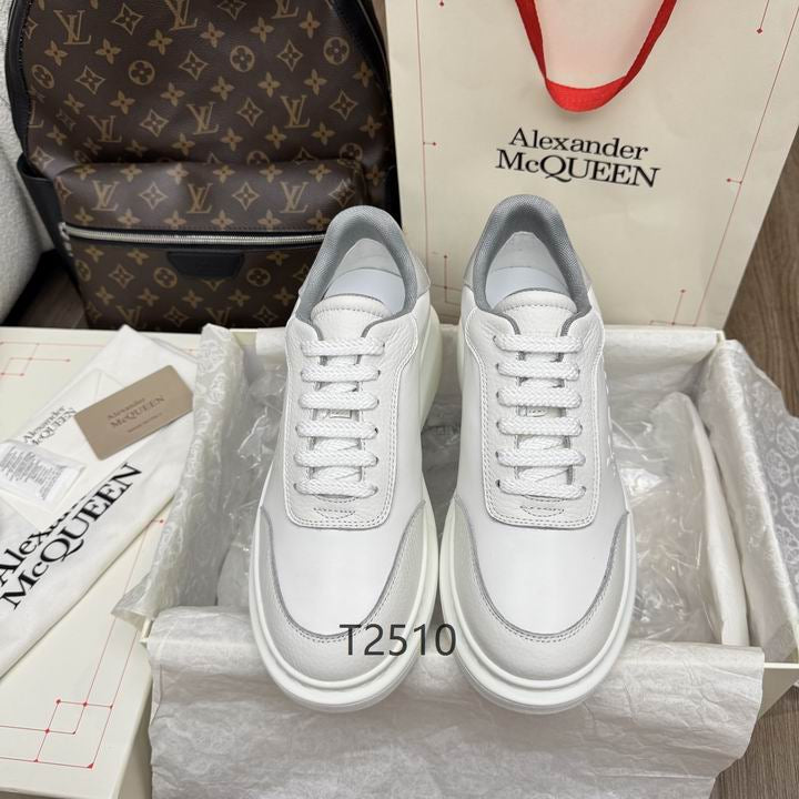 Alexander McQueen White & Grey Luxury Sneakers