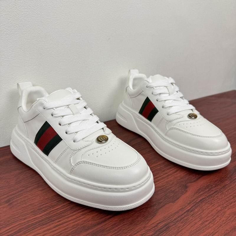 Luxury White Stripe Sneakers