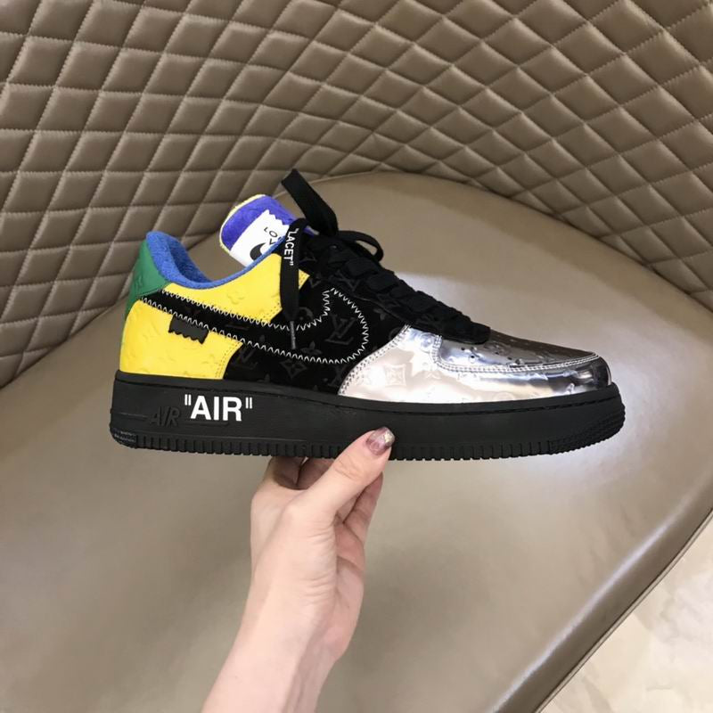 Louis Vuitton x Nike Air Force 1 Multicolor Black Sneakers