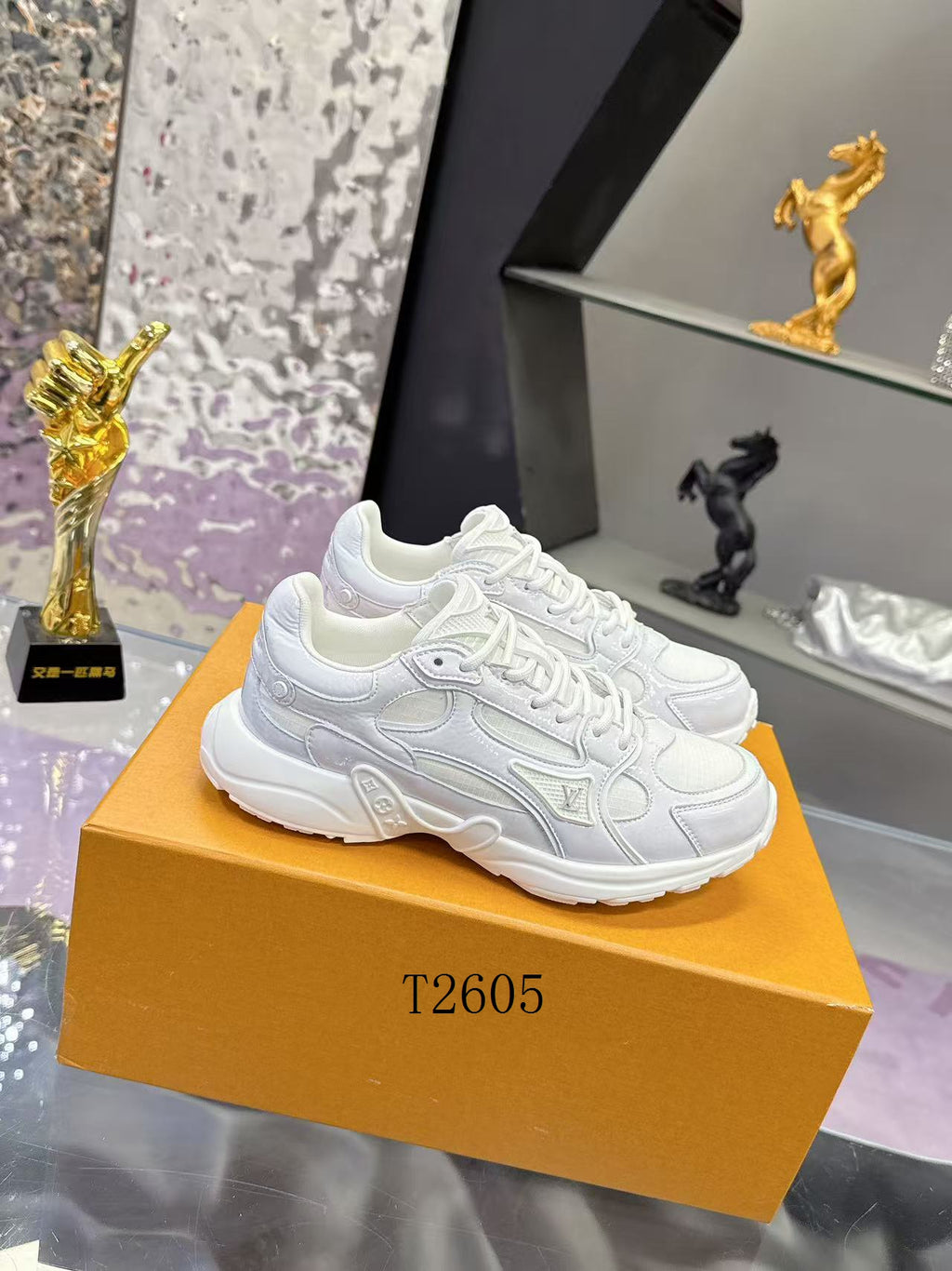 Luxury White Chunky Sneakers