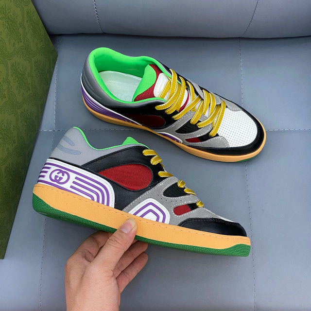 Luxury Retro Colorblock Sneakers – Streetwear Fashion Shoes