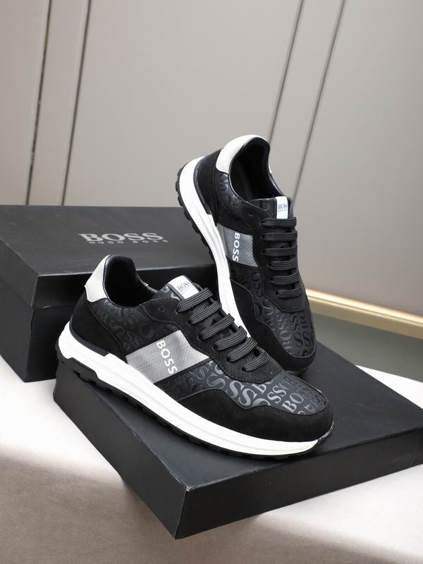 Luxury Black Boss Runner Sneakers
