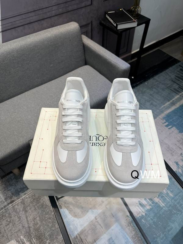 Luxury White Low-Top Sneakers
