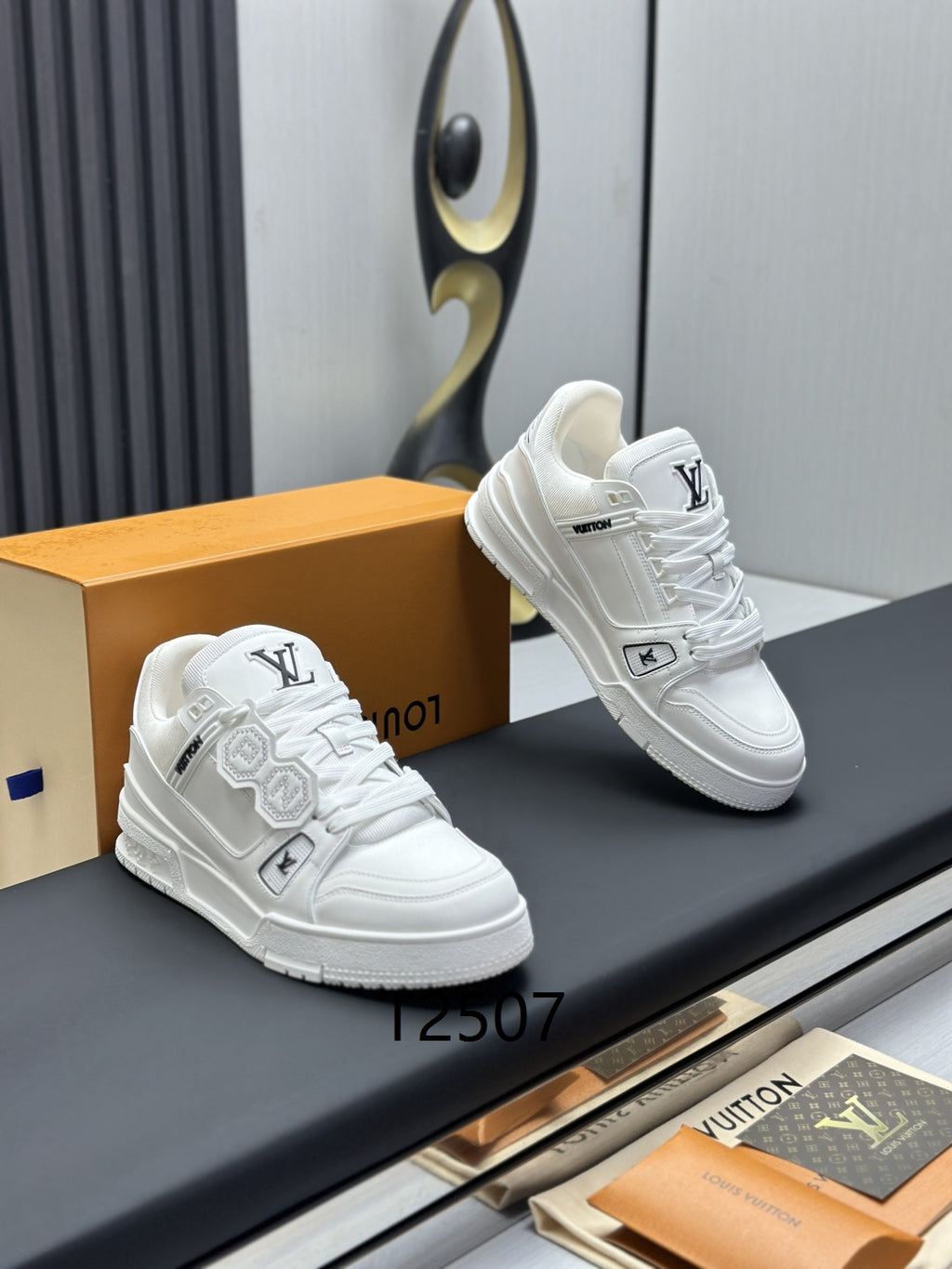 Luxury White Designer Sneakers