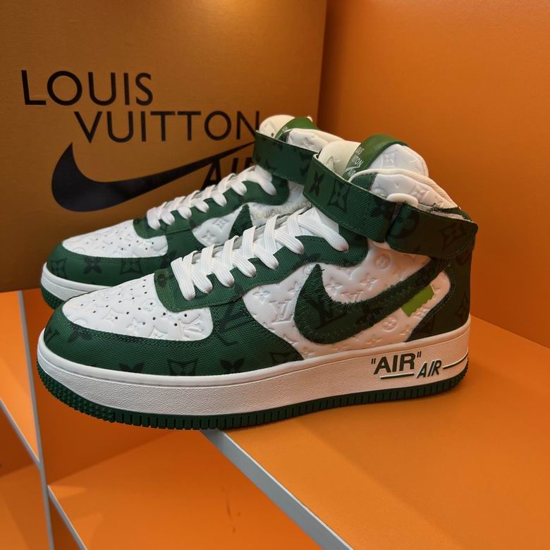 Premium Green & White High-Top Sneakers
