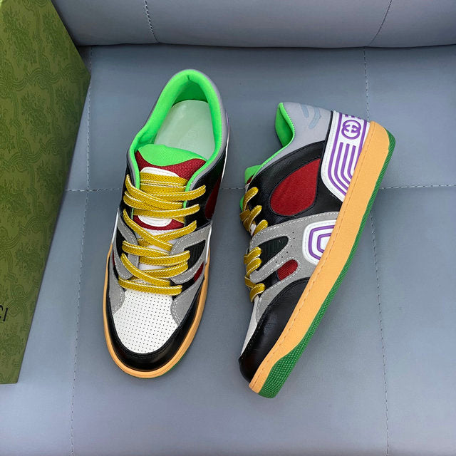 Luxury Retro Colorblock Sneakers – Streetwear Fashion Shoes
