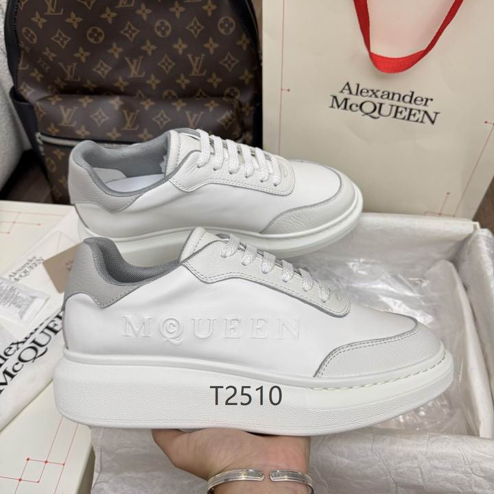 Alexander McQueen White & Grey Luxury Sneakers