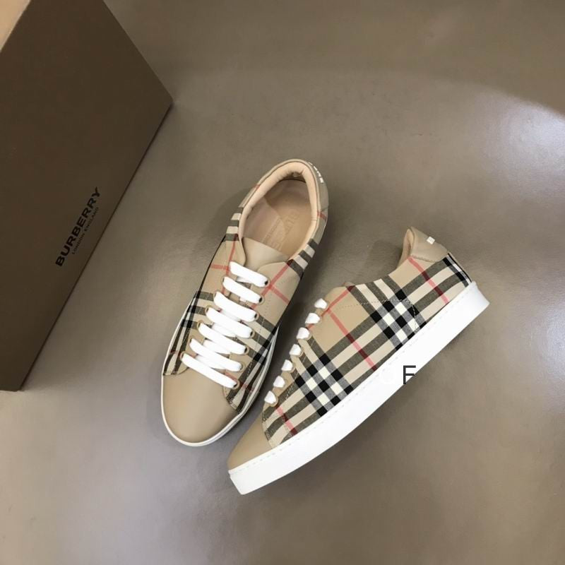 Beige Plaid Fashion Sneakers