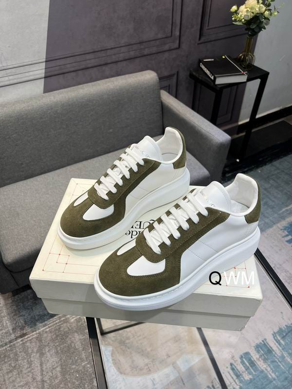 Luxury Olive Green Low-Top Sneakers