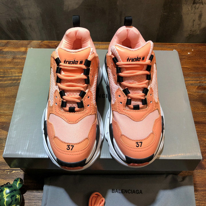 Balenciaga Triple S Peach Orange Sneakers