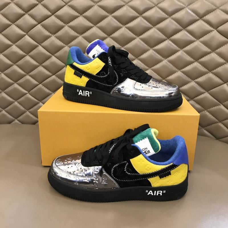 Louis Vuitton x Nike Air Force 1 Multicolor Black Sneakers