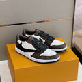 Luxury Black & White Monogram Sneakers
