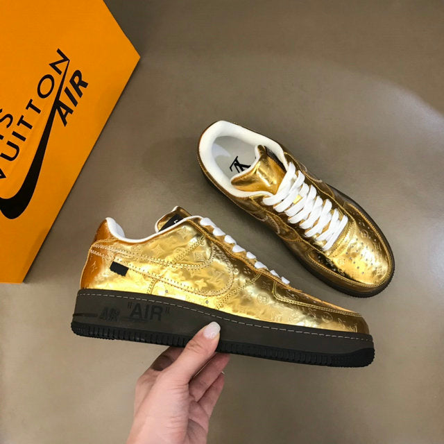 Premium Gold Luxury Sneakers