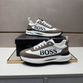 Luxury Brown & White Boss Sneakers