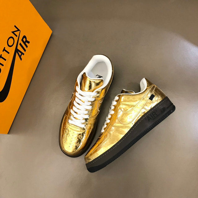 Premium Gold Luxury Sneakers