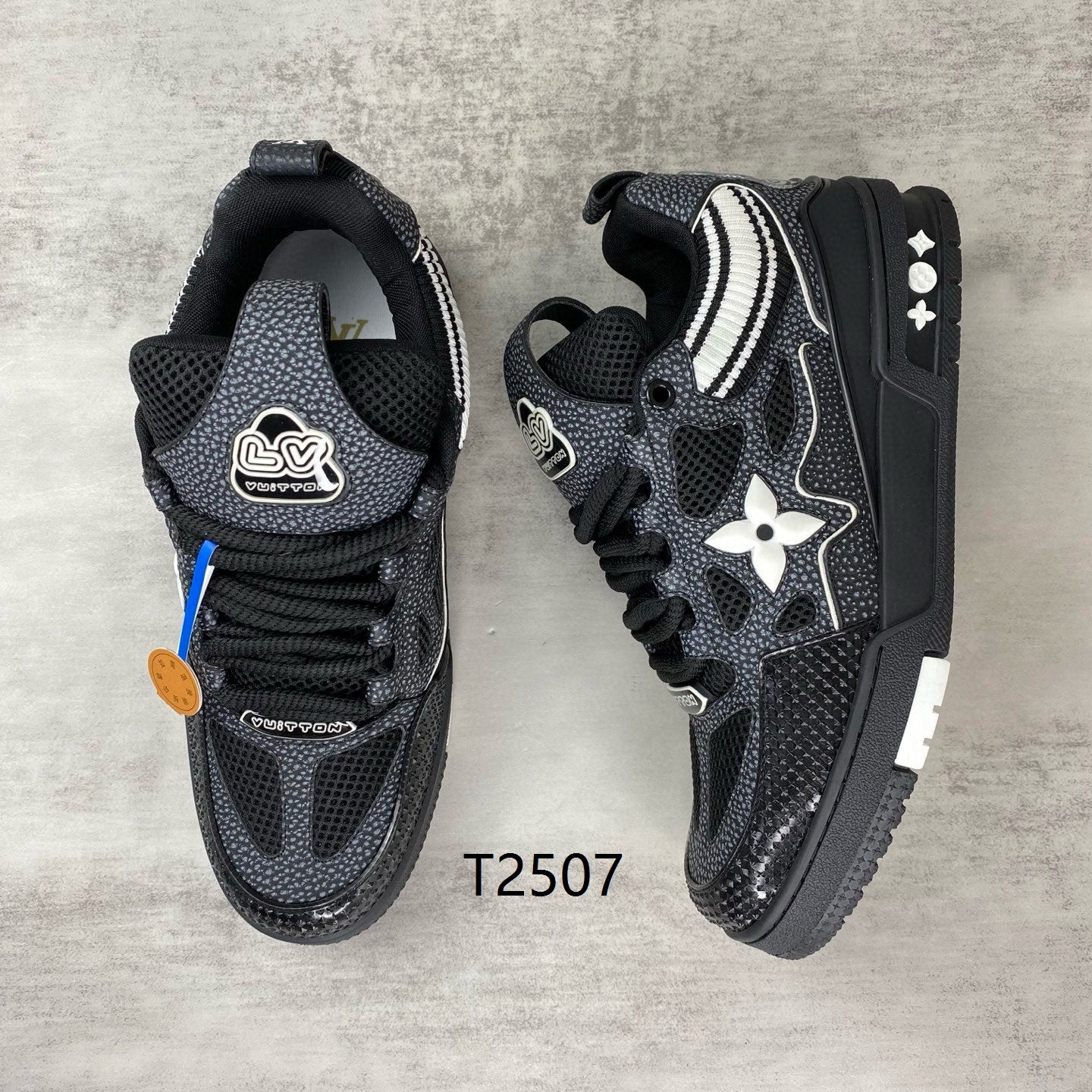Luxury Black Designer Sneakers