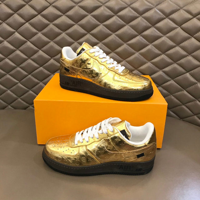 Premium Gold Luxury Sneakers
