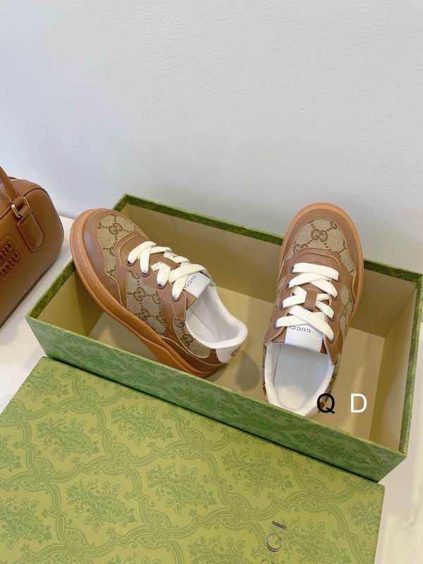 Luxury Designer Style Sneakers – Brown Casual Shoes