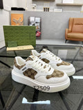 Luxury Fashion Platform Sneakers – White Brown